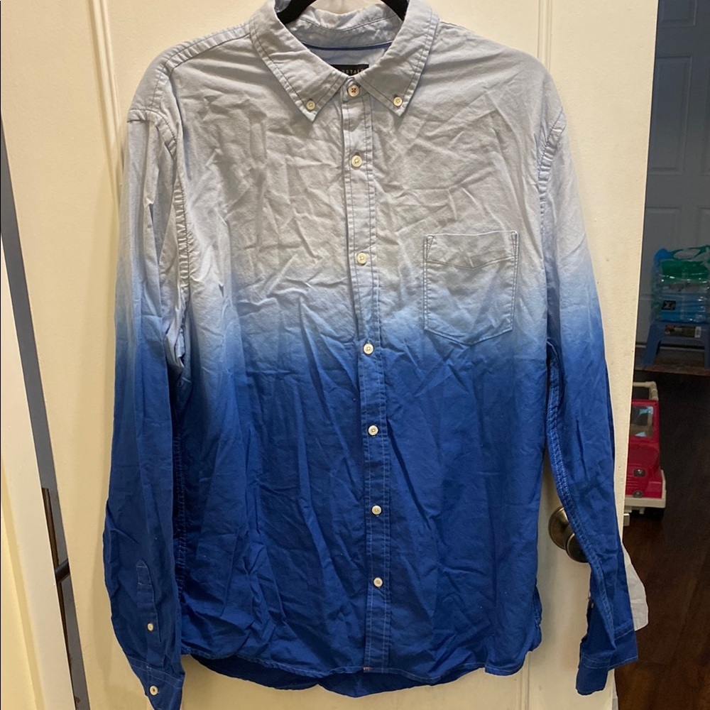 Aeropostale Blue Casual Button Down Shirt